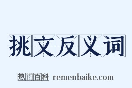 挑文反义词是什么意思的图片